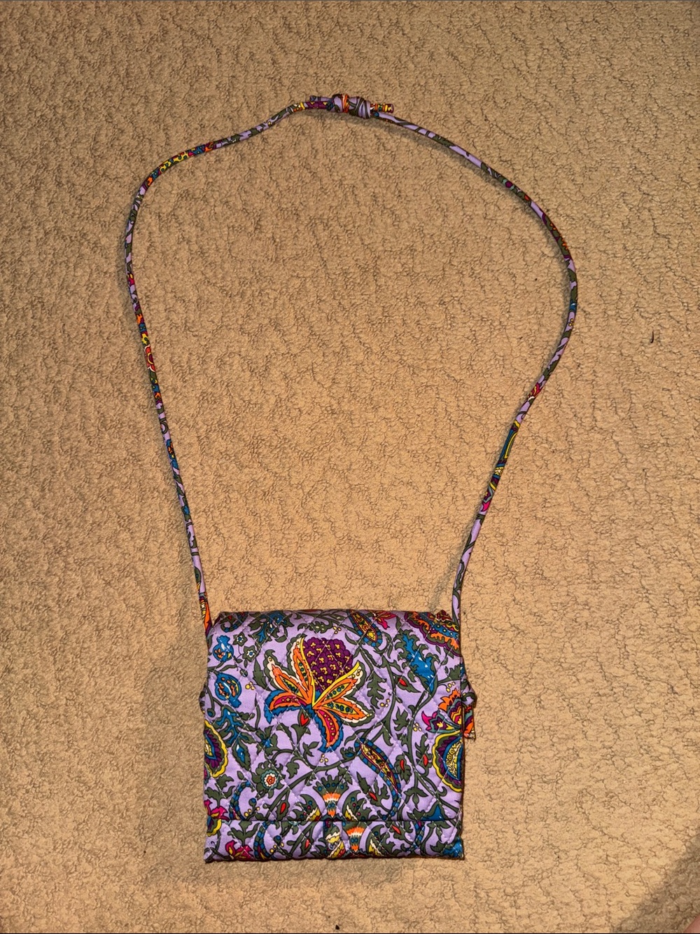 Vera Bradley Purple Floral Adjustable Strap Crossbody Purse